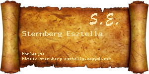 Sternberg Esztella névjegykártya